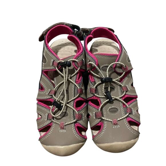 Eddie Bauer Marky Gorpcore Utility Hiking Sandal Pink Brown Closedtoe Watersport - Picture 1 of 6